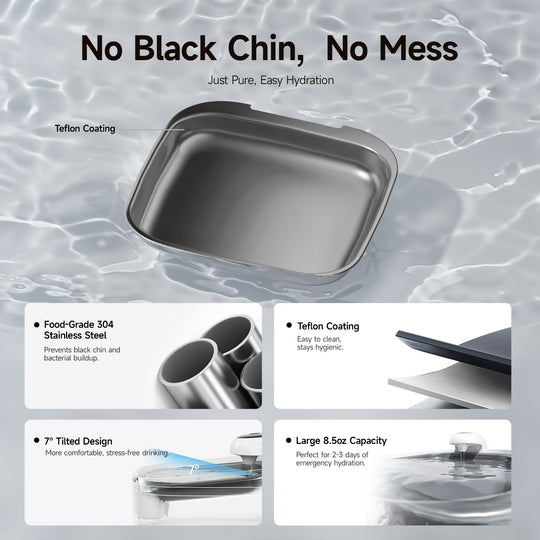 MagicScoop F1 Cat Water Fountain, Pet Fountains for Indoor with Stainless Steel Tray, 3.2L/108oz Automatic Water Dispenser for Drinking, 2.4G Wi-FI Smart APP Monitoring System