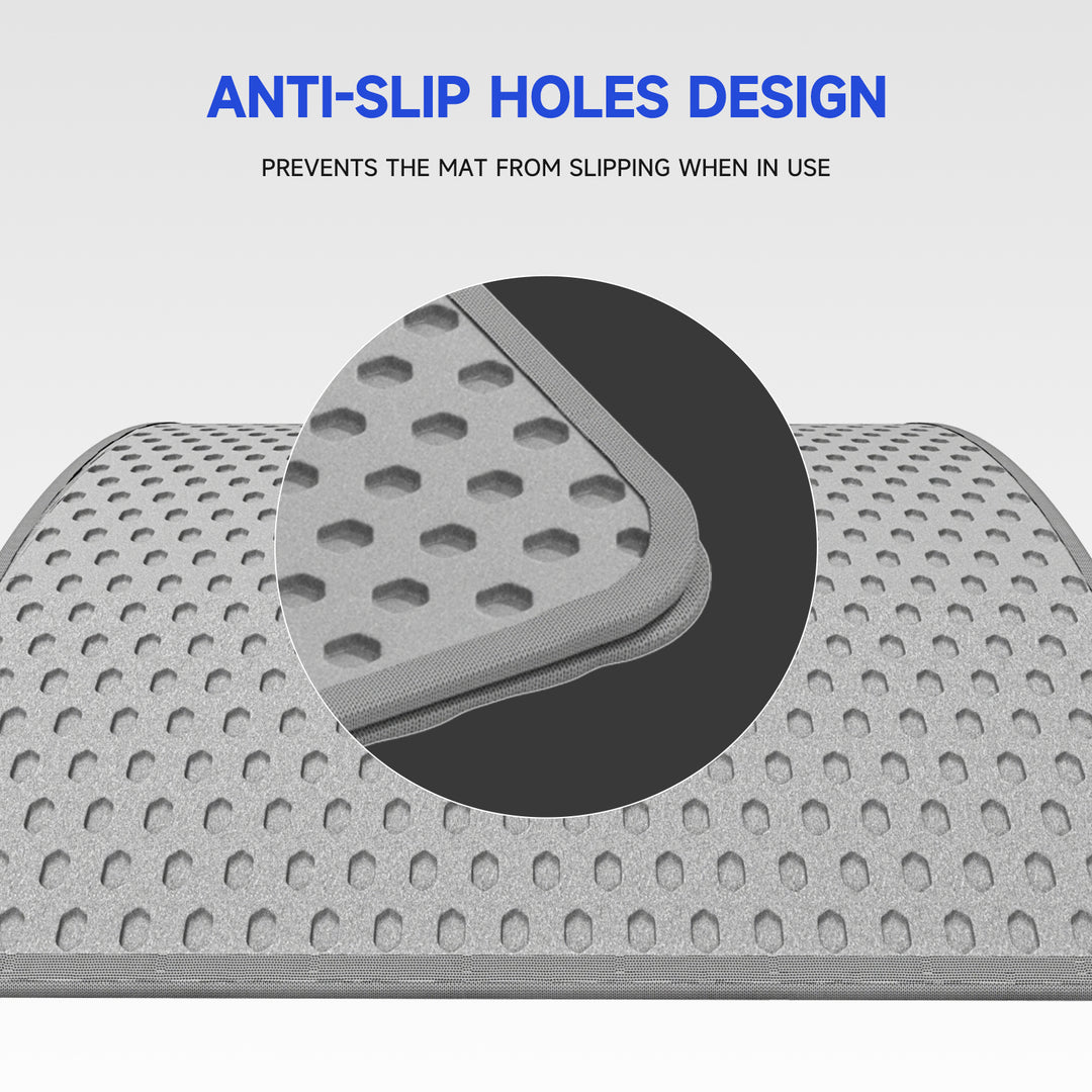 Cat Litter Mat, Honeycomb Double Layer Design, Water & Urine Proof Material, MagicScoop Cat Litter Trapping Mat with Superior Scatter Control, Less Mess, Easy to Clean Litter Box Mat
